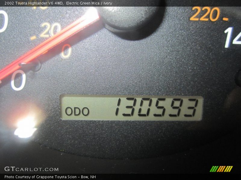 Electric Green Mica / Ivory 2002 Toyota Highlander V6 4WD