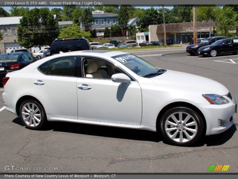 Glacier Frost Mica / Light Gray 2009 Lexus IS 250 AWD