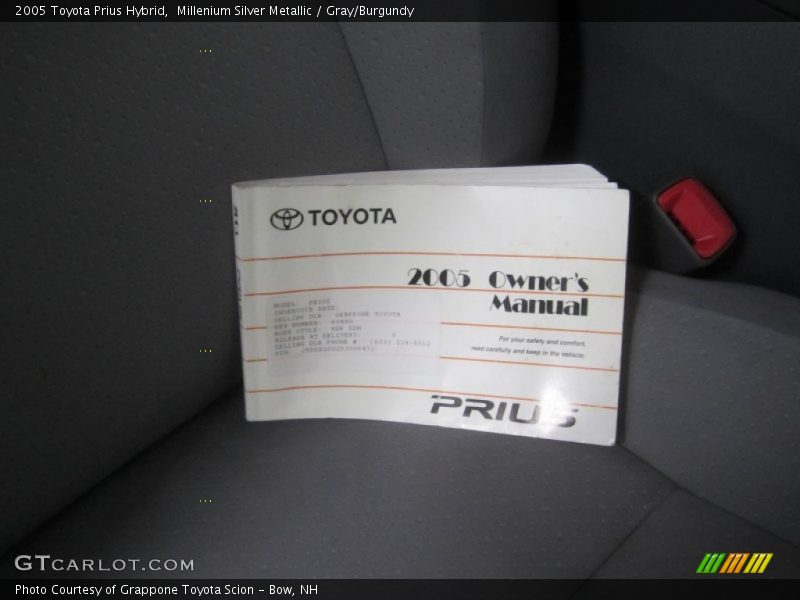 Millenium Silver Metallic / Gray/Burgundy 2005 Toyota Prius Hybrid