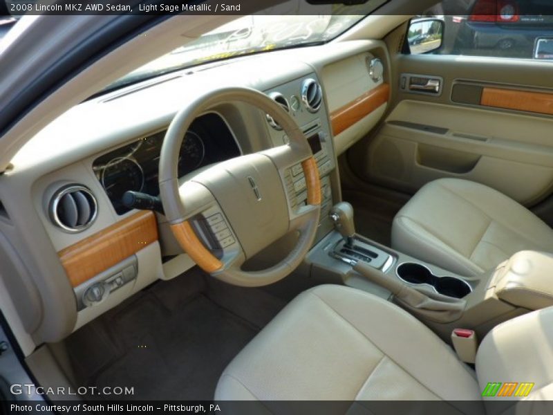 Light Sage Metallic / Sand 2008 Lincoln MKZ AWD Sedan