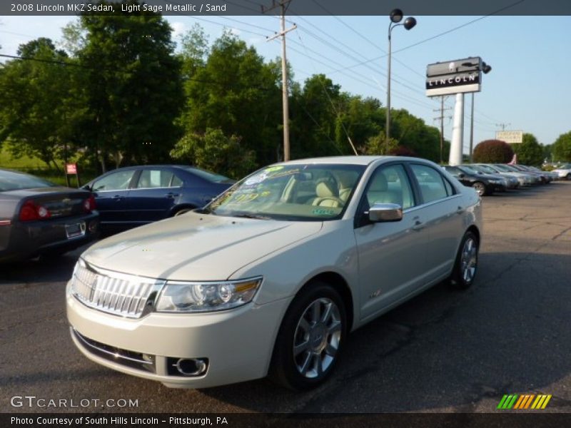 Light Sage Metallic / Sand 2008 Lincoln MKZ Sedan