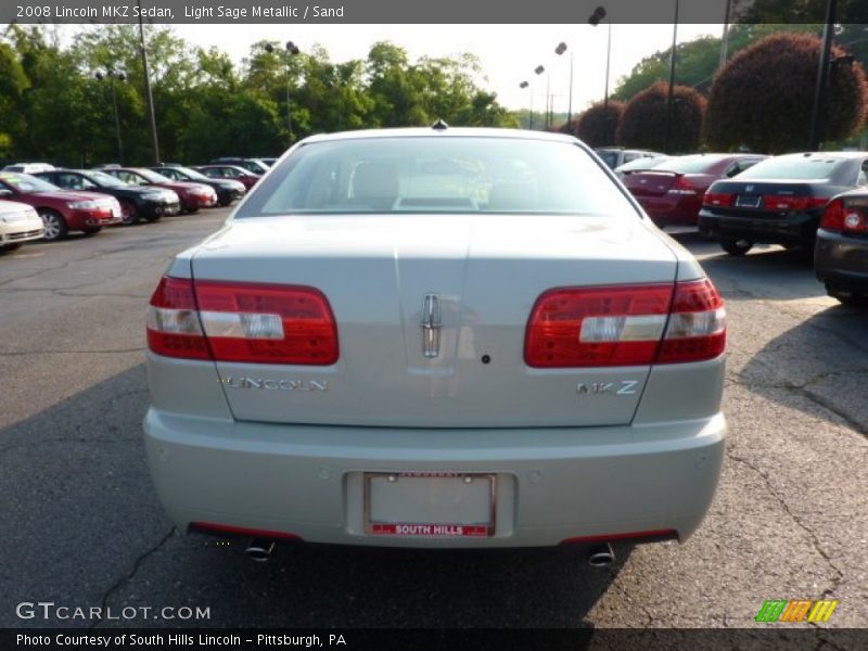 Light Sage Metallic / Sand 2008 Lincoln MKZ Sedan