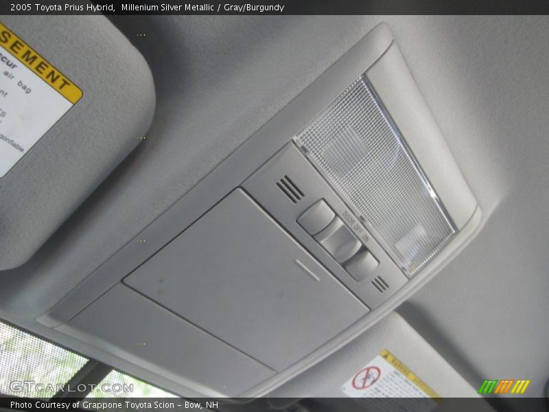 Millenium Silver Metallic / Gray/Burgundy 2005 Toyota Prius Hybrid