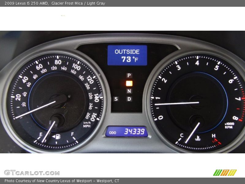 Glacier Frost Mica / Light Gray 2009 Lexus IS 250 AWD