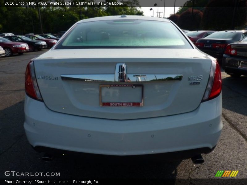 White Suede / Cashmere/Fine Line Ebony 2010 Lincoln MKS AWD