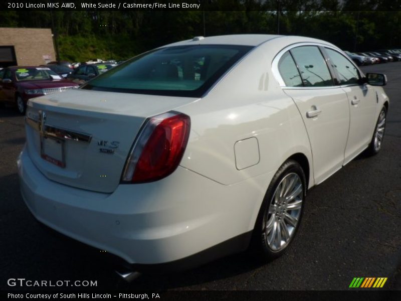 White Suede / Cashmere/Fine Line Ebony 2010 Lincoln MKS AWD