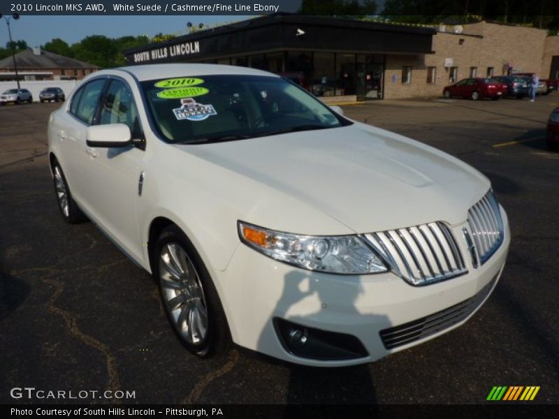 White Suede / Cashmere/Fine Line Ebony 2010 Lincoln MKS AWD
