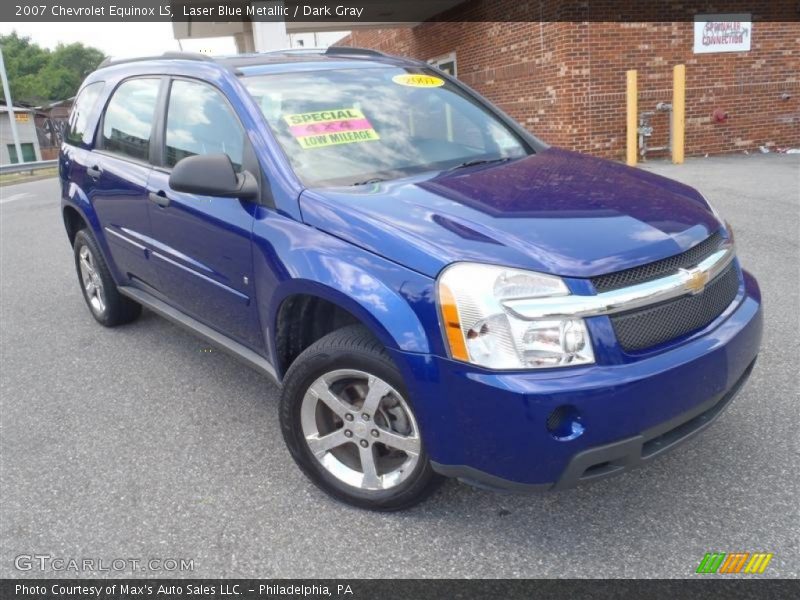 Laser Blue Metallic / Dark Gray 2007 Chevrolet Equinox LS