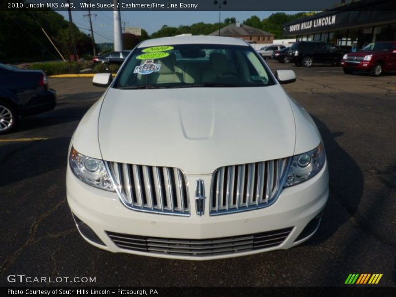 White Suede / Cashmere/Fine Line Ebony 2010 Lincoln MKS AWD