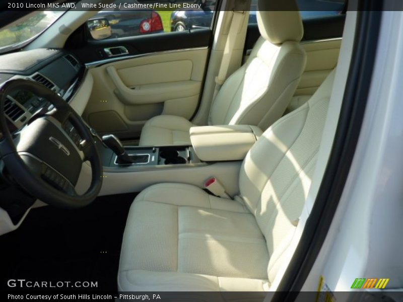 White Suede / Cashmere/Fine Line Ebony 2010 Lincoln MKS AWD