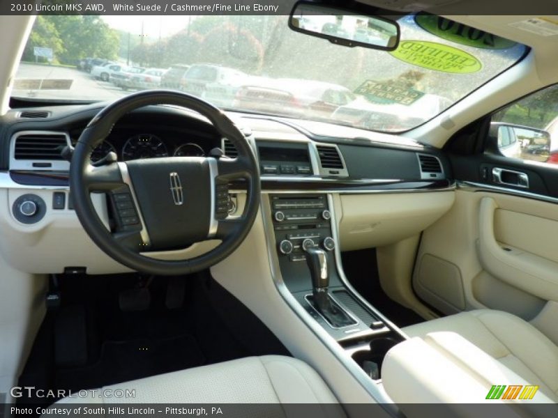 White Suede / Cashmere/Fine Line Ebony 2010 Lincoln MKS AWD