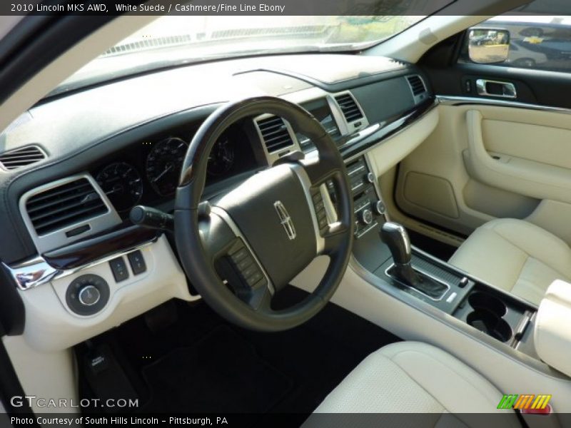 White Suede / Cashmere/Fine Line Ebony 2010 Lincoln MKS AWD