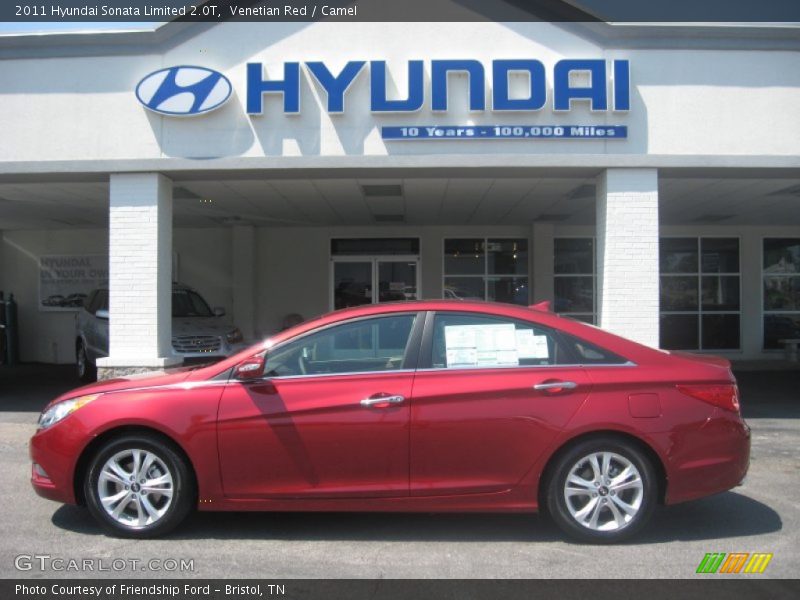 Venetian Red / Camel 2011 Hyundai Sonata Limited 2.0T