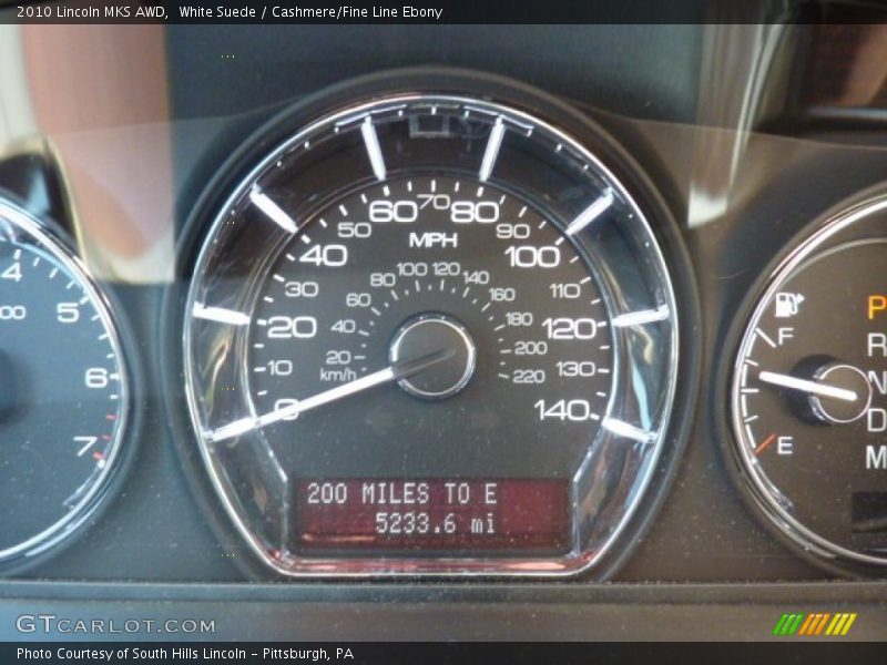 White Suede / Cashmere/Fine Line Ebony 2010 Lincoln MKS AWD