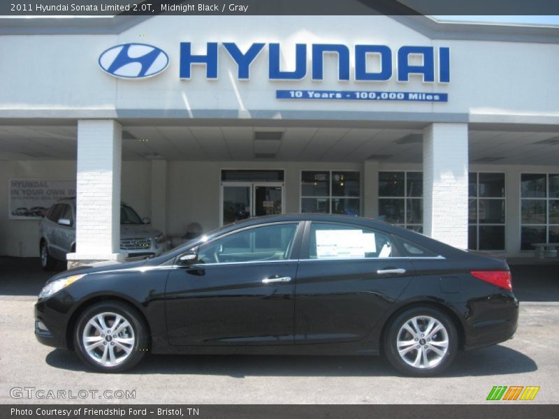 Midnight Black / Gray 2011 Hyundai Sonata Limited 2.0T