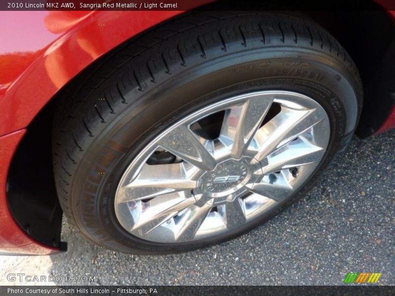 Sangria Red Metallic / Light Camel 2010 Lincoln MKZ AWD