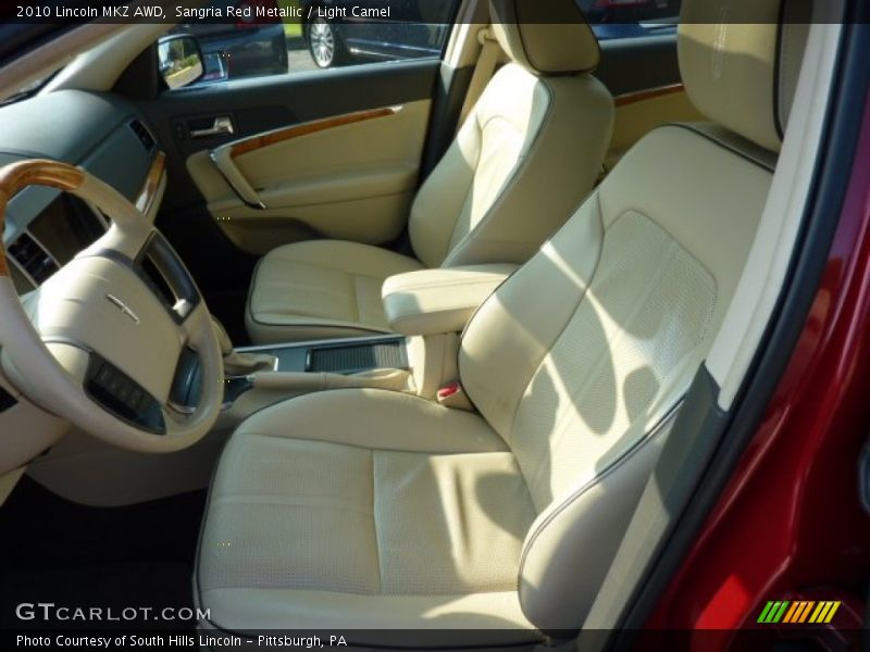 Sangria Red Metallic / Light Camel 2010 Lincoln MKZ AWD