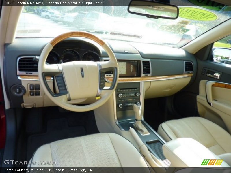 Sangria Red Metallic / Light Camel 2010 Lincoln MKZ AWD