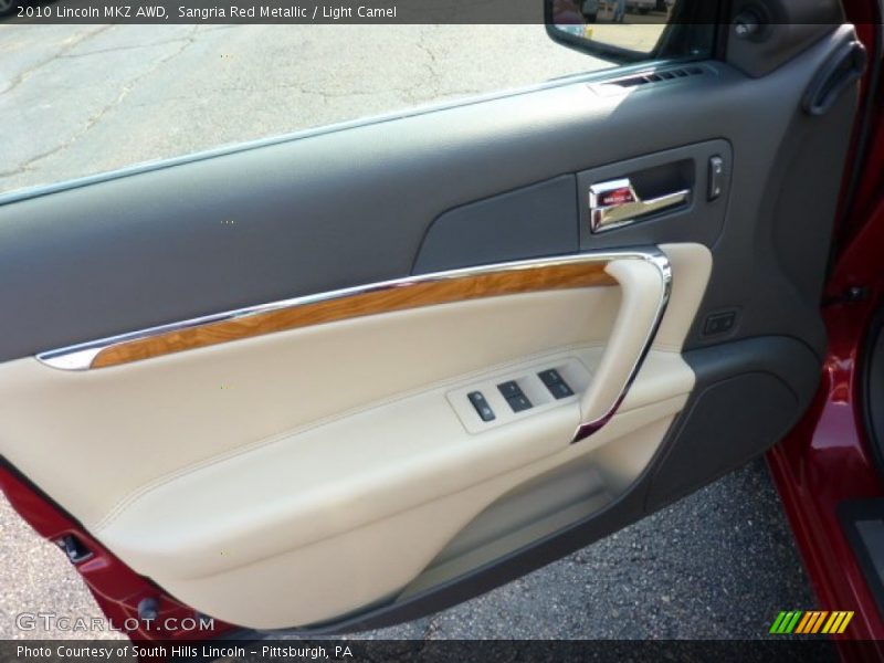 Sangria Red Metallic / Light Camel 2010 Lincoln MKZ AWD