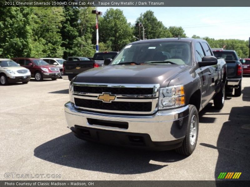Taupe Grey Metallic / Dark Titanium 2011 Chevrolet Silverado 2500HD Crew Cab 4x4