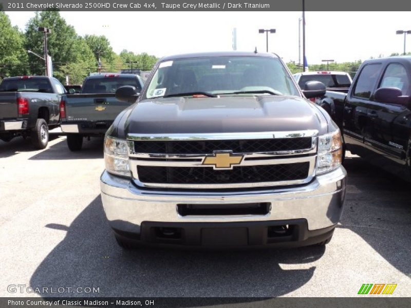Taupe Grey Metallic / Dark Titanium 2011 Chevrolet Silverado 2500HD Crew Cab 4x4