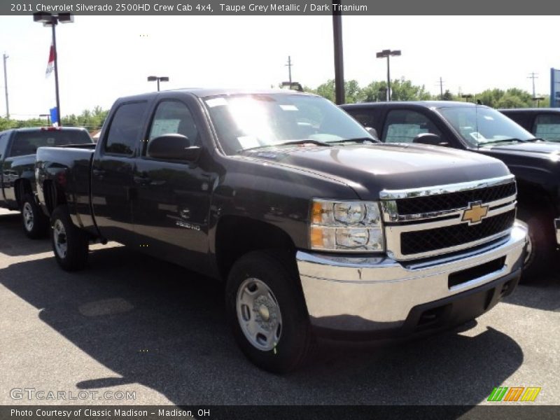 Taupe Grey Metallic / Dark Titanium 2011 Chevrolet Silverado 2500HD Crew Cab 4x4