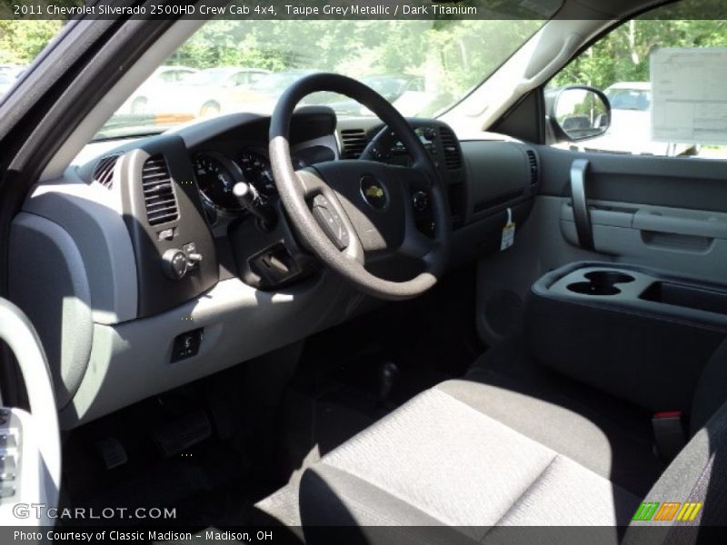 Taupe Grey Metallic / Dark Titanium 2011 Chevrolet Silverado 2500HD Crew Cab 4x4