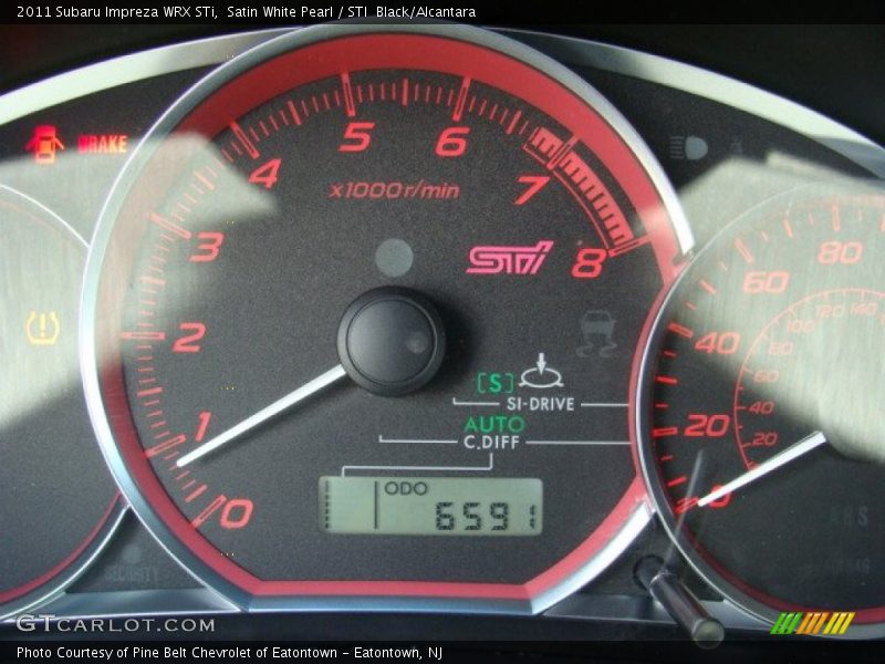 Satin White Pearl / STI  Black/Alcantara 2011 Subaru Impreza WRX STi
