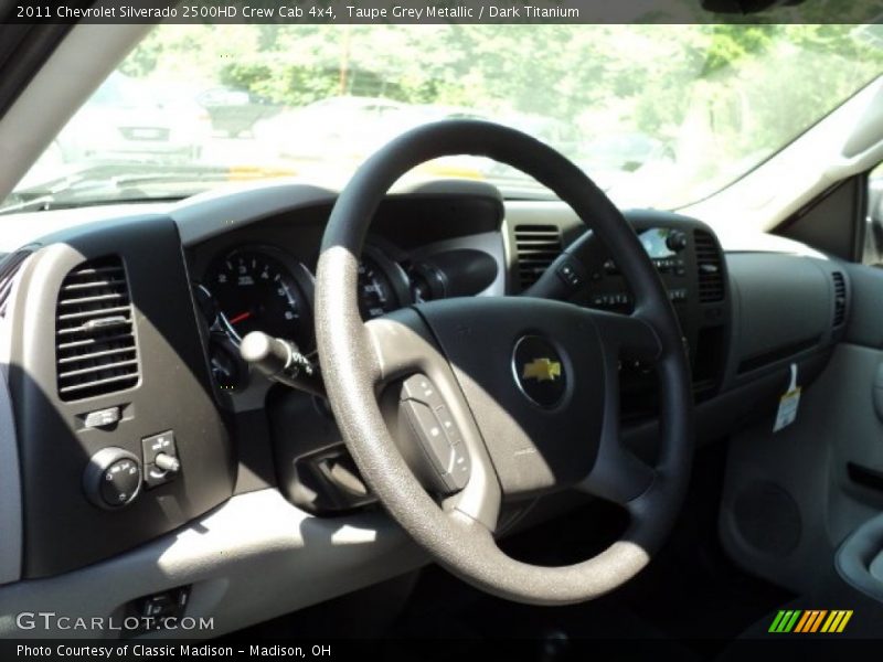Taupe Grey Metallic / Dark Titanium 2011 Chevrolet Silverado 2500HD Crew Cab 4x4