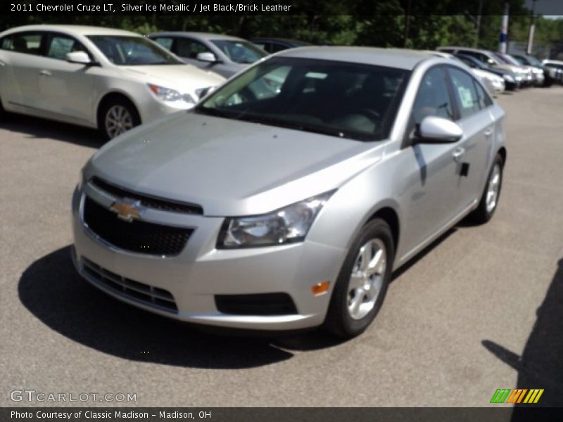 Silver Ice Metallic / Jet Black/Brick Leather 2011 Chevrolet Cruze LT