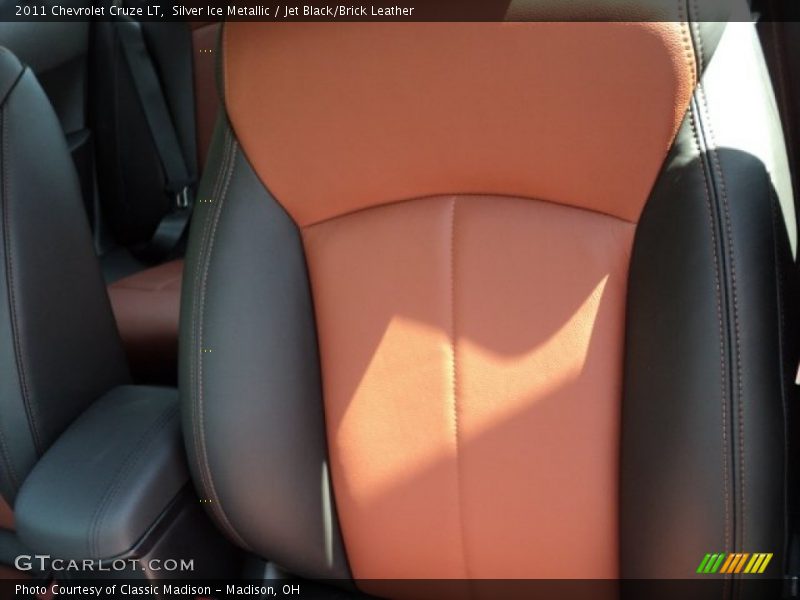 Silver Ice Metallic / Jet Black/Brick Leather 2011 Chevrolet Cruze LT
