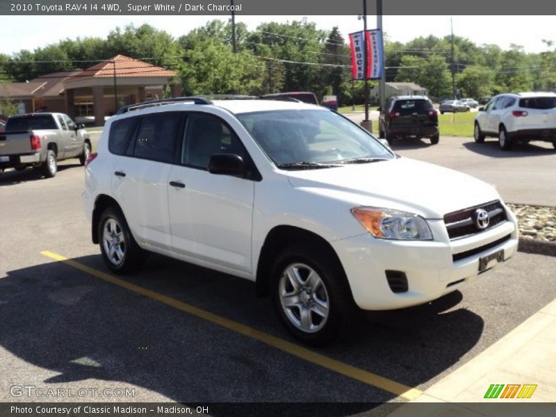 Super White / Dark Charcoal 2010 Toyota RAV4 I4 4WD
