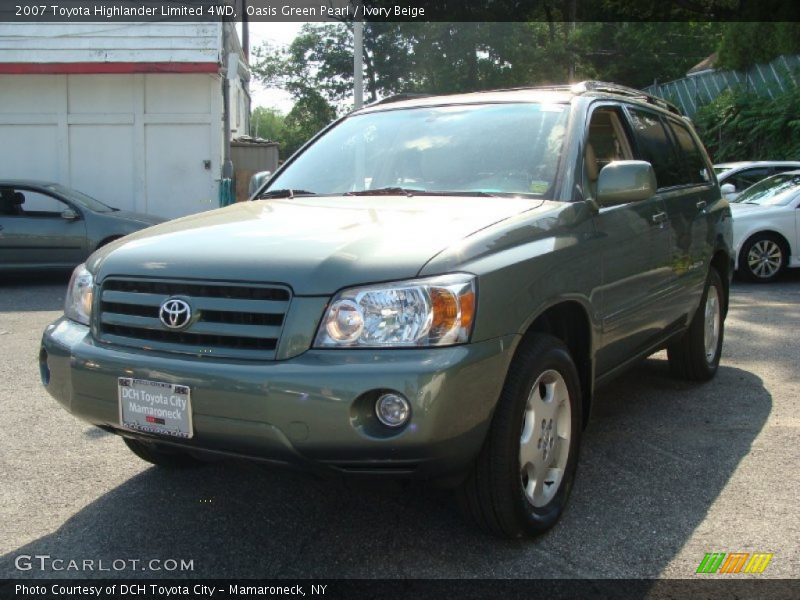 Oasis Green Pearl / Ivory Beige 2007 Toyota Highlander Limited 4WD