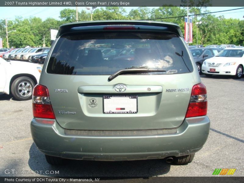 Oasis Green Pearl / Ivory Beige 2007 Toyota Highlander Limited 4WD