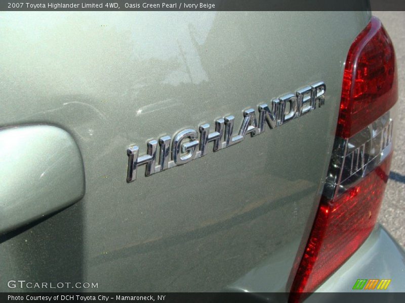 Oasis Green Pearl / Ivory Beige 2007 Toyota Highlander Limited 4WD