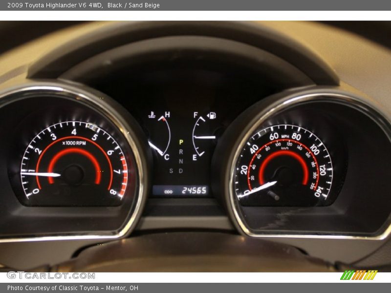 Black / Sand Beige 2009 Toyota Highlander V6 4WD