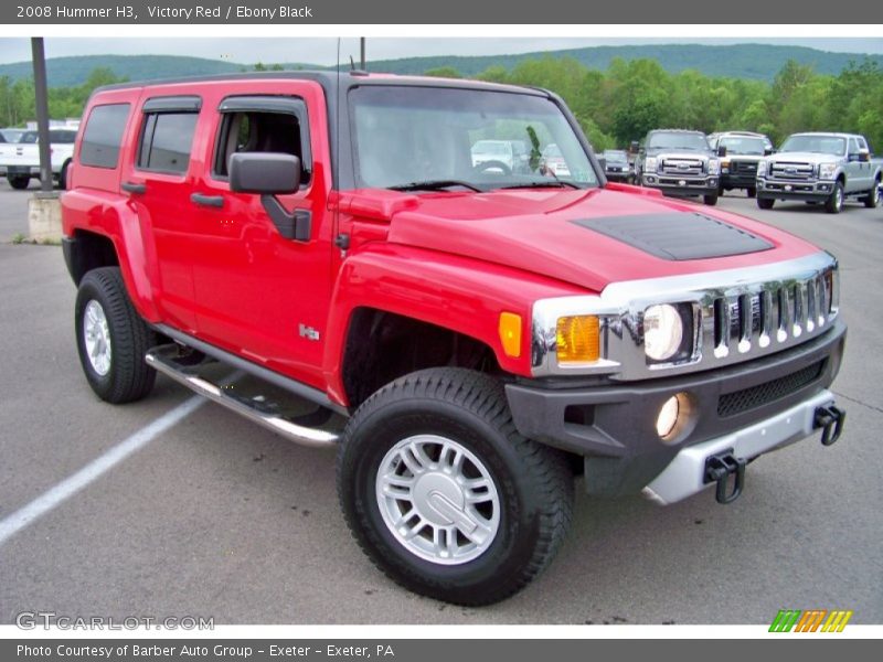 Victory Red / Ebony Black 2008 Hummer H3