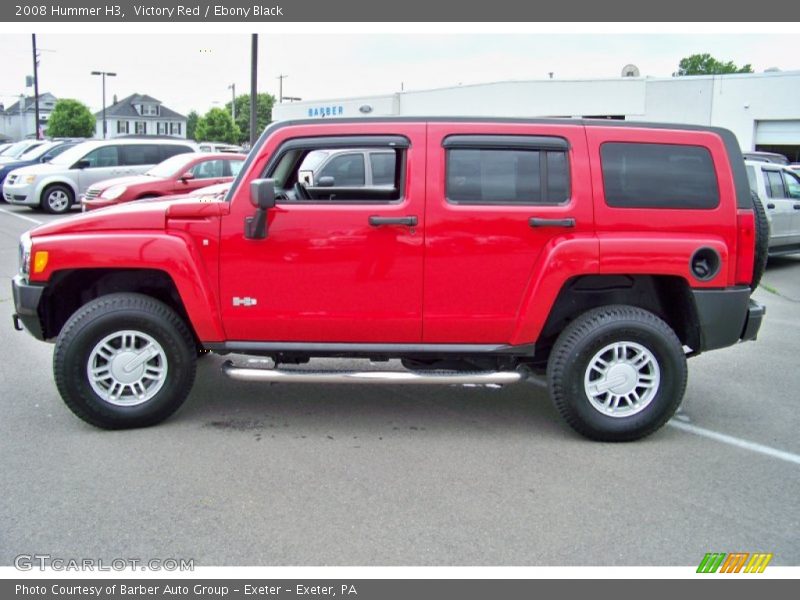 Victory Red / Ebony Black 2008 Hummer H3