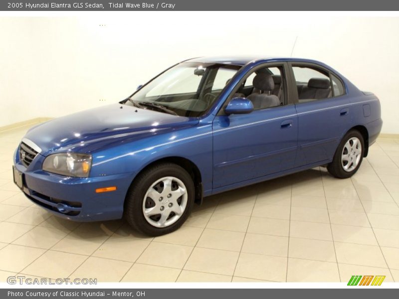 Tidal Wave Blue / Gray 2005 Hyundai Elantra GLS Sedan