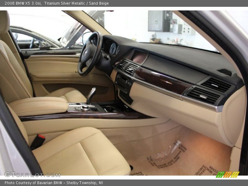 Titanium Silver Metallic / Sand Beige 2008 BMW X5 3.0si