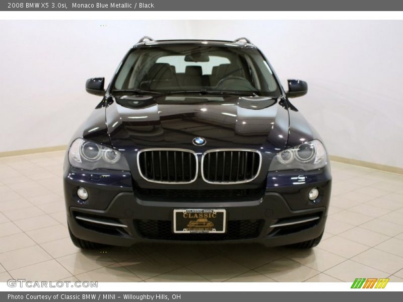 Monaco Blue Metallic / Black 2008 BMW X5 3.0si