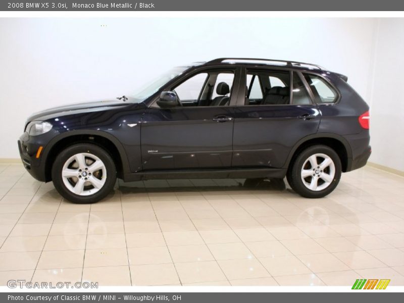 Monaco Blue Metallic / Black 2008 BMW X5 3.0si