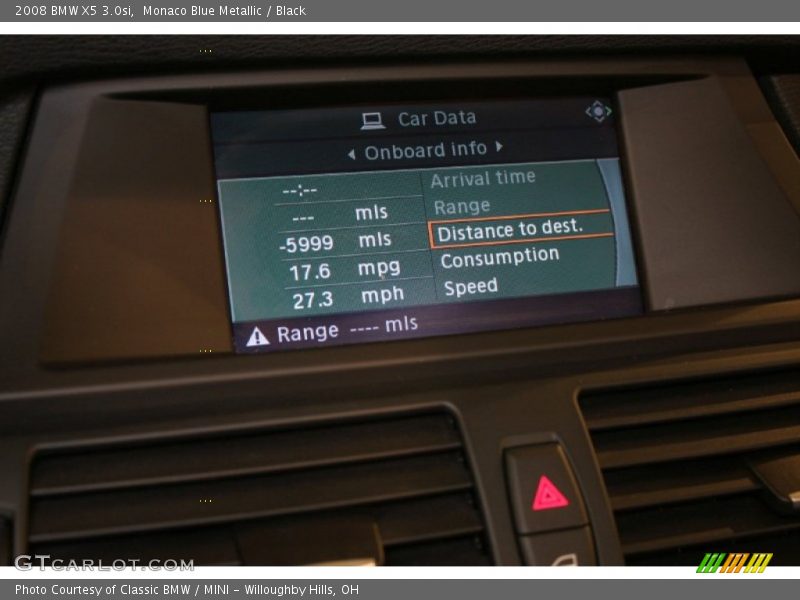 Monaco Blue Metallic / Black 2008 BMW X5 3.0si