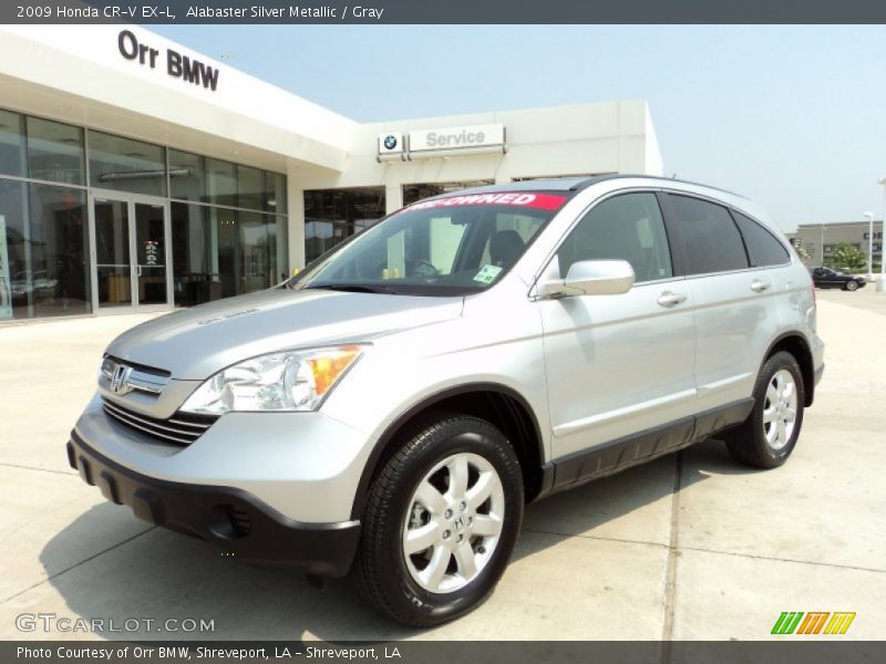 Alabaster Silver Metallic / Gray 2009 Honda CR-V EX-L