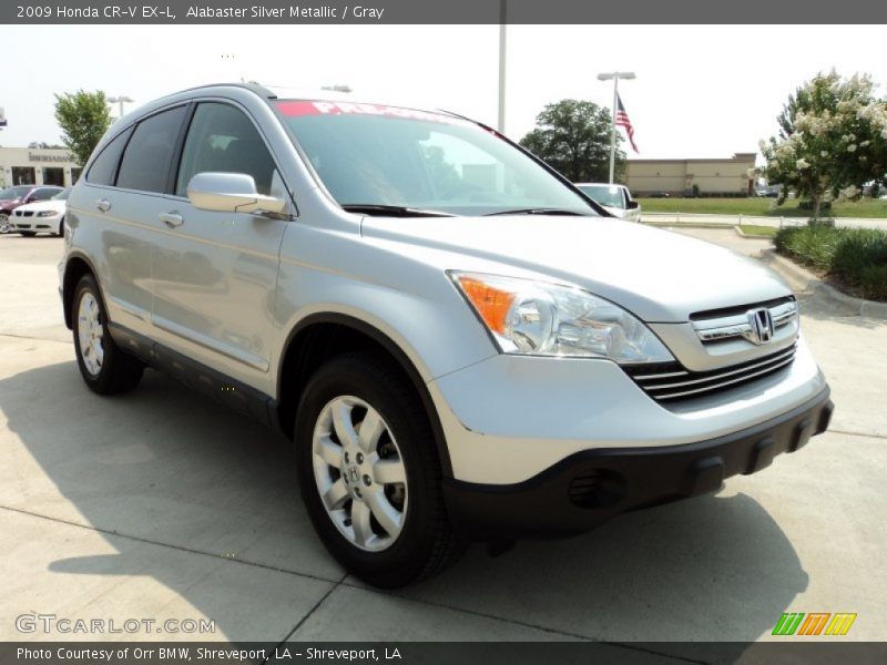 Alabaster Silver Metallic / Gray 2009 Honda CR-V EX-L