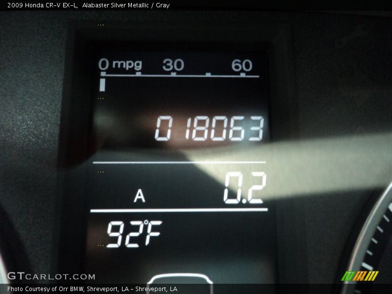 Alabaster Silver Metallic / Gray 2009 Honda CR-V EX-L