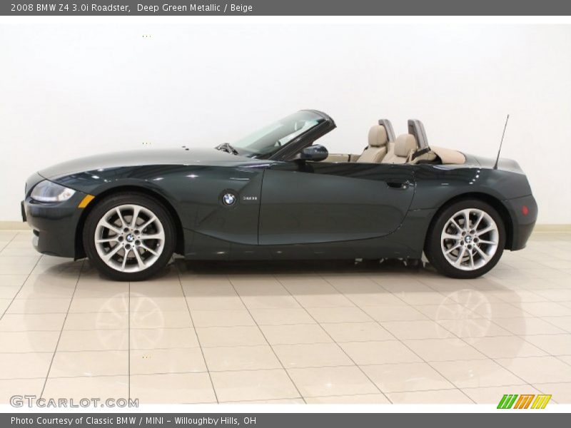 Deep Green Metallic / Beige 2008 BMW Z4 3.0i Roadster