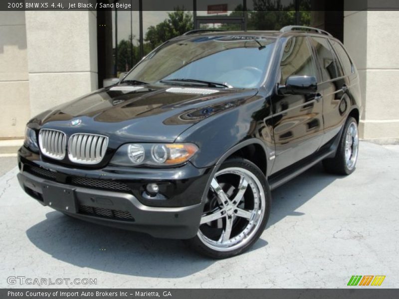 Jet Black / Sand Beige 2005 BMW X5 4.4i