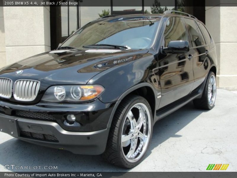 Jet Black / Sand Beige 2005 BMW X5 4.4i