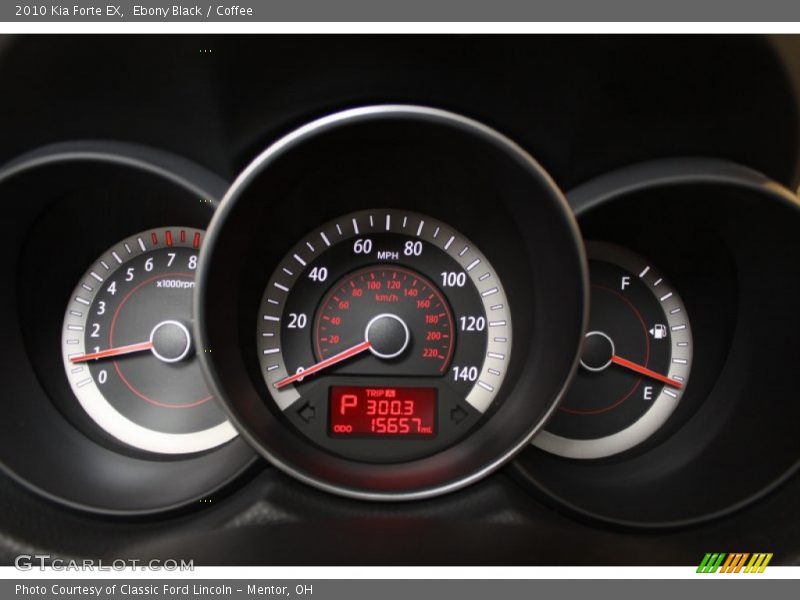 Ebony Black / Coffee 2010 Kia Forte EX